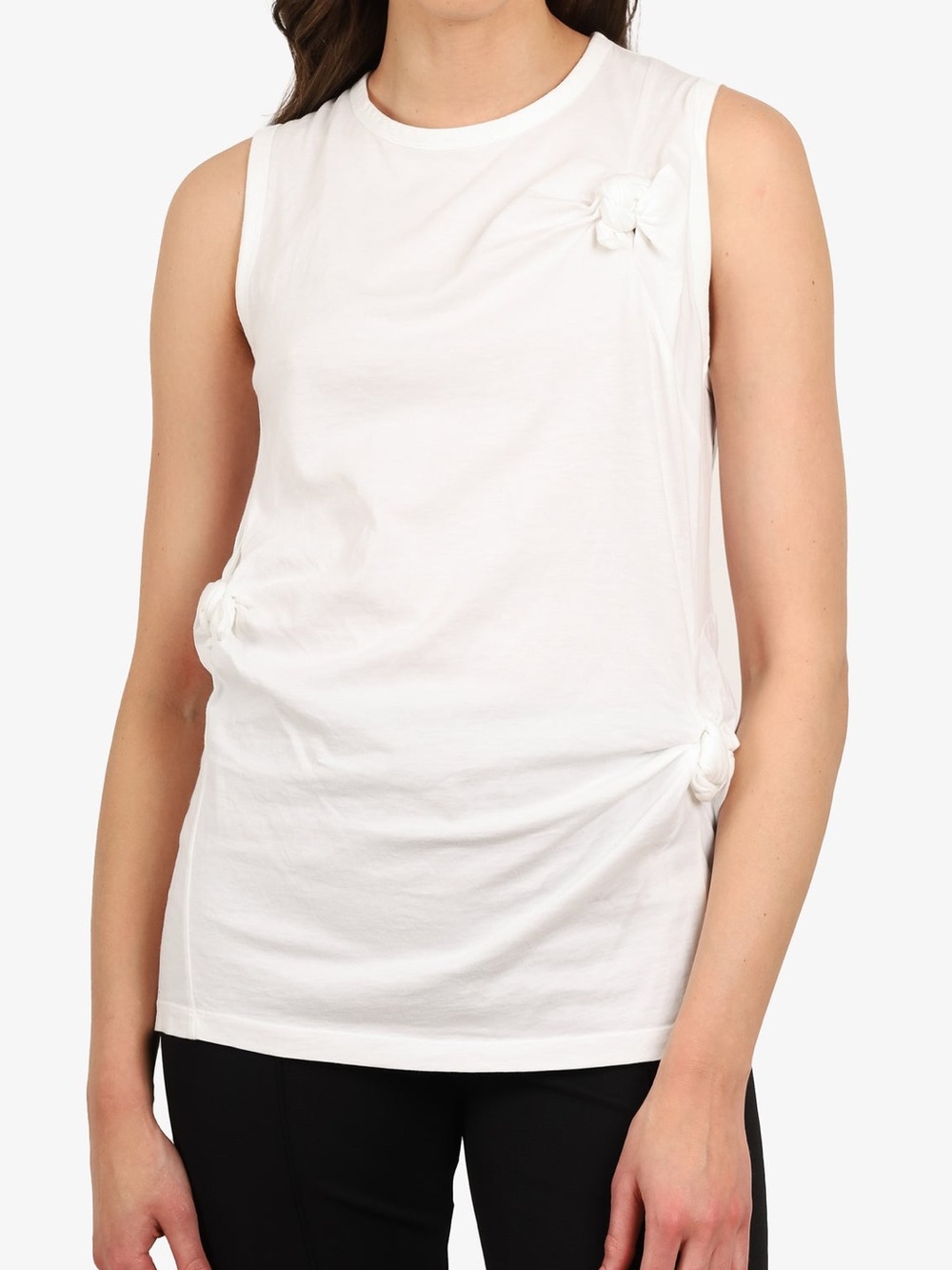 JOESEPH Debardeur knot jersey WHITE KNOT sleeveless top SIZE L
